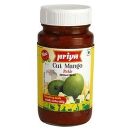 Priya Cut Mango Pickle ohne Knoblauch (300 g)