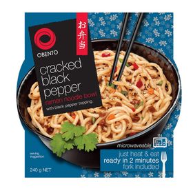 Obento Cracked Black Pepper Ramen Noodle Bowl (240 g)