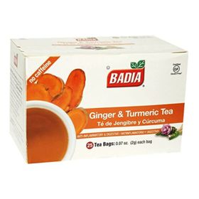 Badia Ingwer-Kurkuma-Tee 25 Beutel (0,07 oz/2 g pro Beutel)