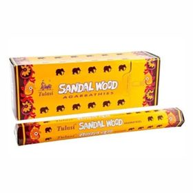 Sarathi Tulasi Sandelholz Hexa Räucherstäbchen 6 x (10 Stäbchen)