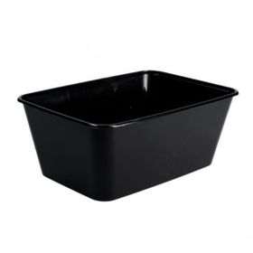 Schwarze PP-Mikrowellenbehälter (Kilobecher) Serie 173, 950 ml (50 Stück)