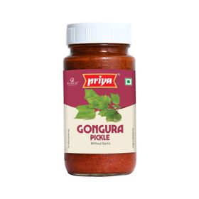 Priya Gongura Pickle ohne Knoblauch (300 g)