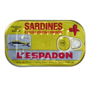 L`Espadon Sardinen in heißem Öl (125 g)