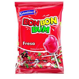 Bon Bon Bum Erdbeer-Lutscher (408 g)