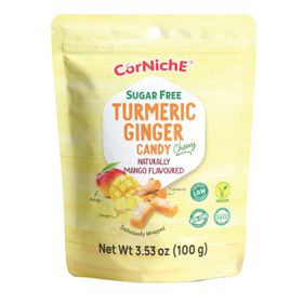 Corniche Zuckerfreie Kurkuma-Ingwer-Bonbons mit Mangogeschmack (100 g)