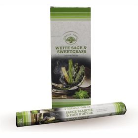 Green Tree Weißer Salbei &amp; Süßgras-Räucherstäbchen 6 x (10 Stäbchen)