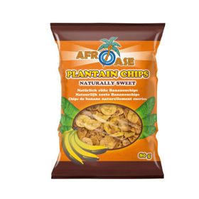 Afroase Plantain Banana Sweet Chips / Bananen süß (80 g)