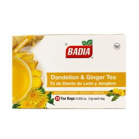 Badia Löwenzahn-Ingwer-Tee 25 Beutel (1 g/0,035 oz pro Beutel)