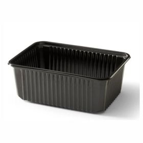 Schwarzer rechteckiger PP-Behälter RE 180/64, 1000 ml, 180 × 135 × 64 mm (30 Stück)