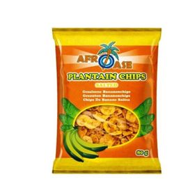 Afroase Plantain Banana Salted Chips/ Bananen gesalzen (80 g)