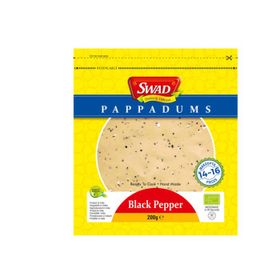 Swad Pappadums Black Pepper (200 g)