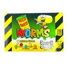 Toxic Waste Worms Sour &amp; Chewy Candy (85 g)