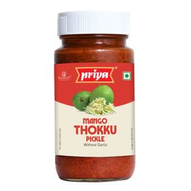 Priya Mango Thokku Pickle ohne Knoblauch (300 g)