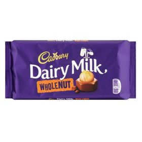 Cadbury Dairy Milk Whole Nut Chocolate (180 g)